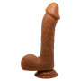 Фаллоимитатор на присоске Baile Beautiful JOHNSON 8,7'' Brown, BW-008040NR-1