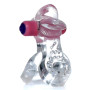 Ерекційне вібро кільце BOSS - Tongue Vibro Cock Ring Clear, BS6700051