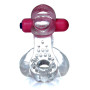Ерекційне вібро кільце BOSS - Tongue Vibro Cock Ring Clear, BS6700051