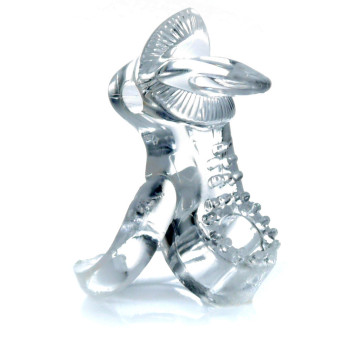 Ерекційне вібро кільце BOSS - Tongue Vibro Cock Ring Clear, BS6700051
