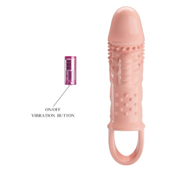 Подовжуюча насадка з вібростимуляцією ( на 2,5 см ) PRETTY LOVE - PENIS SLEEVE Cecelia, BI-026242