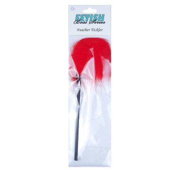Тиклер (лоскотання) з пухом Boss Series Fetish - Feather Tickler Red, BS6100029