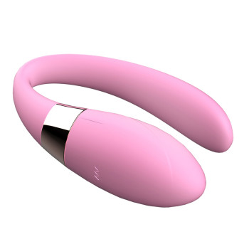 Вибромассажер для пар с пультом ДУ - Boss Series V-Vibe Pink USB 7 Function, BS6200001