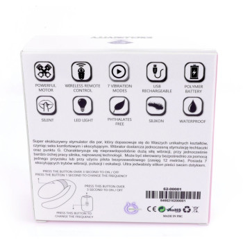 Вибромассажер для пар с пультом ДУ - Boss Series V-Vibe Pink USB 7 Function, BS6200001