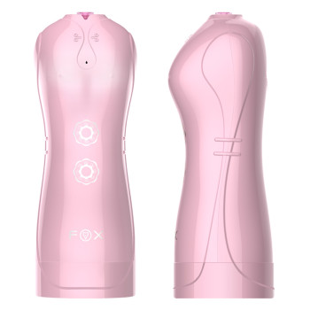 Мастурбатор с вибростимуляцией FOXSHOW Vibrating and Flashing Masturbation Cup Pink USB 7+7 Function, BS6300022
