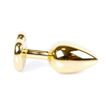 Анальная пробка Boss Series - Jewellery Gold Heart PLUG Pink S, BS6400035