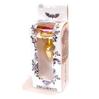 Анальная пробка Boss Series - Jewellery Gold Heart PLUG Pink S, BS6400035