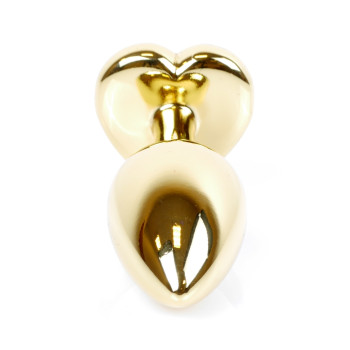 Анальная пробка Boss Series - Jewellery Gold Heart PLUG Green S, BS6400042
