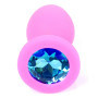 Силиконовая анальная пробка Boss Series - Jewellery Pink Silicon PLUG Small Light Blue S, BS6400081