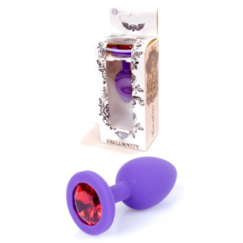 Силіконовий анальний затор Boss Series - Jewellery Purple Silicon PLUG Medium Red M, BS6400086