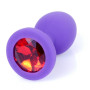 Силіконовий анальний затор Boss Series - Jewellery Purple Silicon PLUG Medium Red M, BS6400086