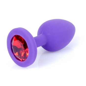 Силіконовий анальний затор Boss Series - Jewellery Purple Silicon PLUG Medium Red M, BS6400086