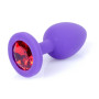 Силіконовий анальний затор Boss Series - Jewellery Purple Silicon PLUG Medium Red M, BS6400086