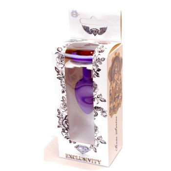 Силіконовий анальний затор Boss Series - Jewellery Purple Silicon PLUG Medium Red M, BS6400086