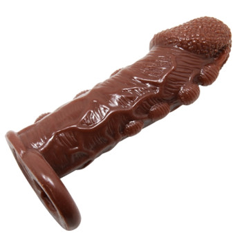 Насадка - презерватив Brave Man, BI-016012 (коричнева)