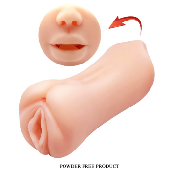Мастурбатор 2 в 1 CRAZY BULL - Gemini Realistic Oral Sex Sensations, BM-009215U