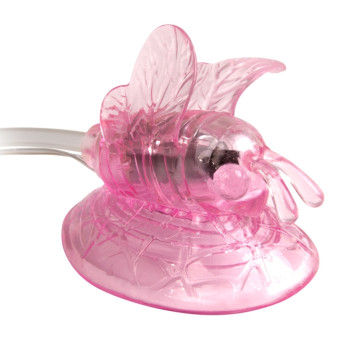 Вакуумная помпа для клитора с вибростимуляцией BAILE - BUTTERFLY CLITORAL PUMP, BI-010125R