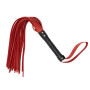 Флогер з натуральної шкіри Flirty Hard Leather - Black & Red, BG-00001