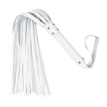 Флогер з натуральної шкіри Flirty Leather - White, BG-00034