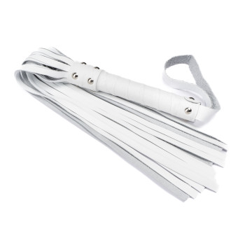 Флогер з натуральної шкіри Flirty Leather - White, BG-00034
