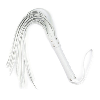 Флогер з комбінованої шкіри Flirty COMBO Leather - White, BM-00013
