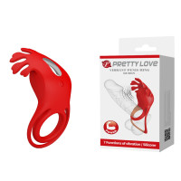 Кільце ерекційне Pretty Love - Vibration Penis Ring Ruben Red, BI-210311