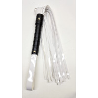 Флогер зі штучної лакованої шкіри Flirty ECO Varnish Leather - Black & White, BL-00041