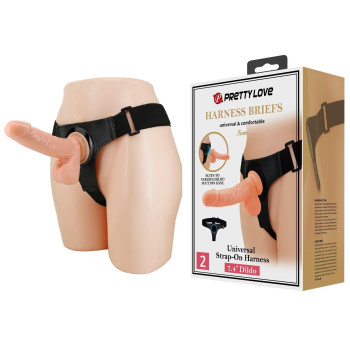 Страпон жіночий Pretty Love - HARNESS BRIEFS Tom, BW-022090NR
