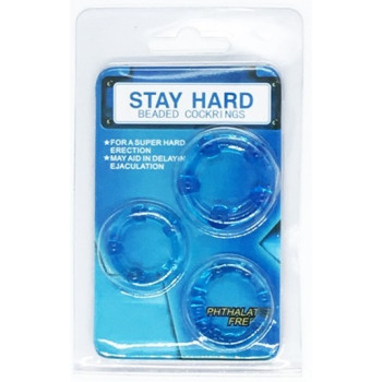 Набір ерекційних кілець Stay hard, CN-330300012 Blue