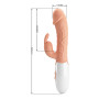 Вібратор із стимулятором клітора Pretty Love - Easter Bunny, BI-014962R