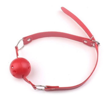 Кляп шар Classic plastic Red, SKN-KK07
