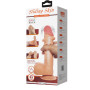Вибратор на присоске с хребтом и эффектом скользящей кожи BAILE - Sliding Skin 8,5 Flesh