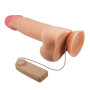 Вибратор на присоске с хребтом и эффектом скользящей кожи BAILE - Sliding Skin 8,5 Flesh