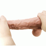 Фаллоимитатор на присоске, с хребтом и эффектом скользящей кожи LyBaile - Flesh Sliding Skin 9,4