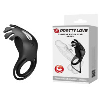 Ерекційне кільце на член Pretty Love - Vibration Penis Ring Ruben Black,
