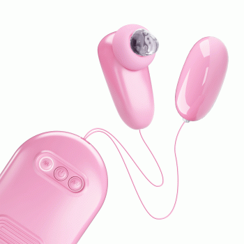 Вакуумный стимулятор с виброяйцом PRETTY LOVE - Magic Box Pink