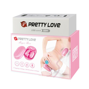 Вакуумный стимулятор с виброяйцом PRETTY LOVE - Magic Box Pink