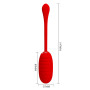 Виброяйцо серии Pretty Love - Kirk EGG Red, BI-014654-2