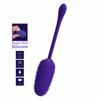 Виброяйцо с рельефным дизайном Pretty Love - MARINA EGG Purple, BI-014708-3