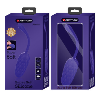 Виброяйцо с рельефным дизайном Pretty Love - MARINA EGG Purple, BI-014708-3
