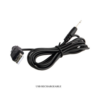 Вибратор с мягкой головкой и клиторальной стимуляцией Pretty Love - Thomas USB Red, BI-014621-2