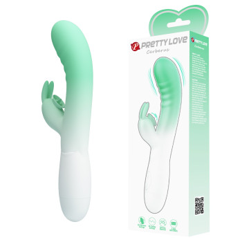 Вібромасажер серії Pretty Love - CERBERUS Rabbit Vibrator Light green, BI-014795-A1B
