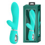 Вибратор с мягкой головкой и клиторальной стимуляцией Pretty Love - Thomas USB Green, BI-014621-4