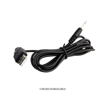 Вибратор с мягкой головкой и клиторальной стимуляцией Pretty Love - Thomas USB Green, BI-014621-4