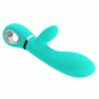 Вибратор с мягкой головкой и клиторальной стимуляцией Pretty Love - Thomas USB Green, BI-014621-4