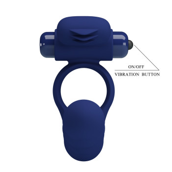 Насадка для анального сексу з вібрацією PRETTY LOVE - Powerful ring, 10 vibration functions, BI-210218-3