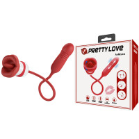 Гнучкий вібростимулятор з поступальним рухом та функцією лизання Pretty Love - Ashlynn, BI-300075