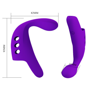 Багатофункціональна вібронасадка на палець серії Pretty Love - Fingering Vibrator Gorgon PURPLE, BI-210298-1