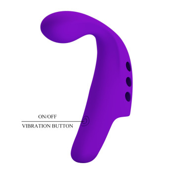 Багатофункціональна вібронасадка на палець серії Pretty Love - Fingering Vibrator Gorgon PURPLE, BI-210298-1