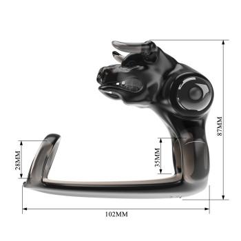 Насадка с вибрацией Pretty Love - BULL WARRIOR BLACK, BI-210333